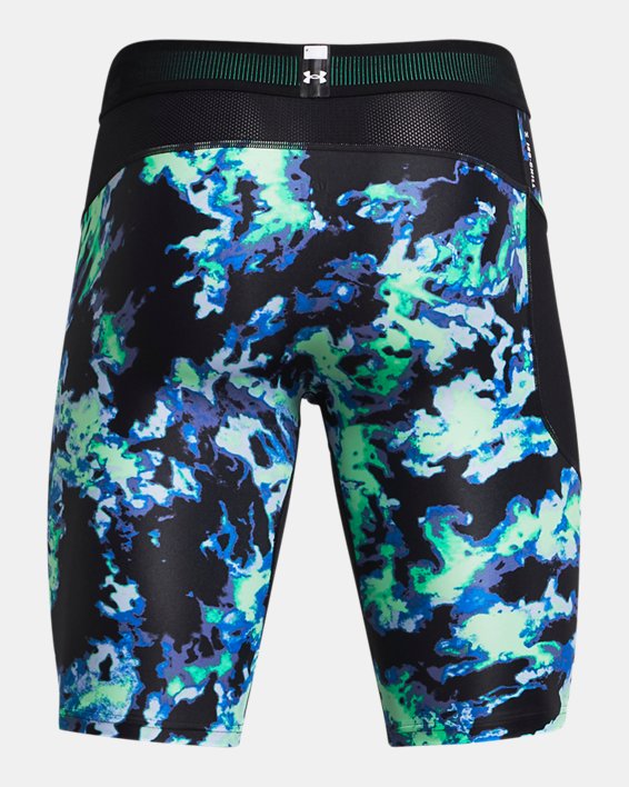Men's HeatGear® Iso-Chill Printed Long Shorts, Green, pdpMainDesktop image number 5